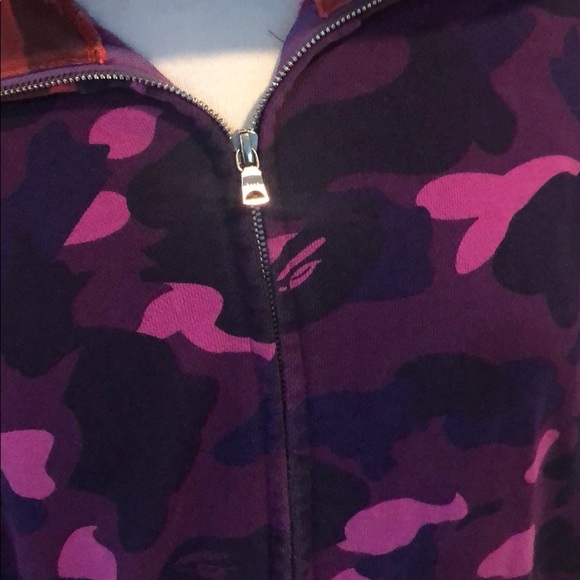 Bape colourful camo hoodie size L preowned - Picture 2 of 7